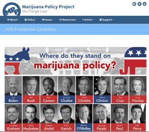 The Marijuana Policy Project recently released its scorecard on presidential candidates. (Screenshot via Marijuana Policy Project)